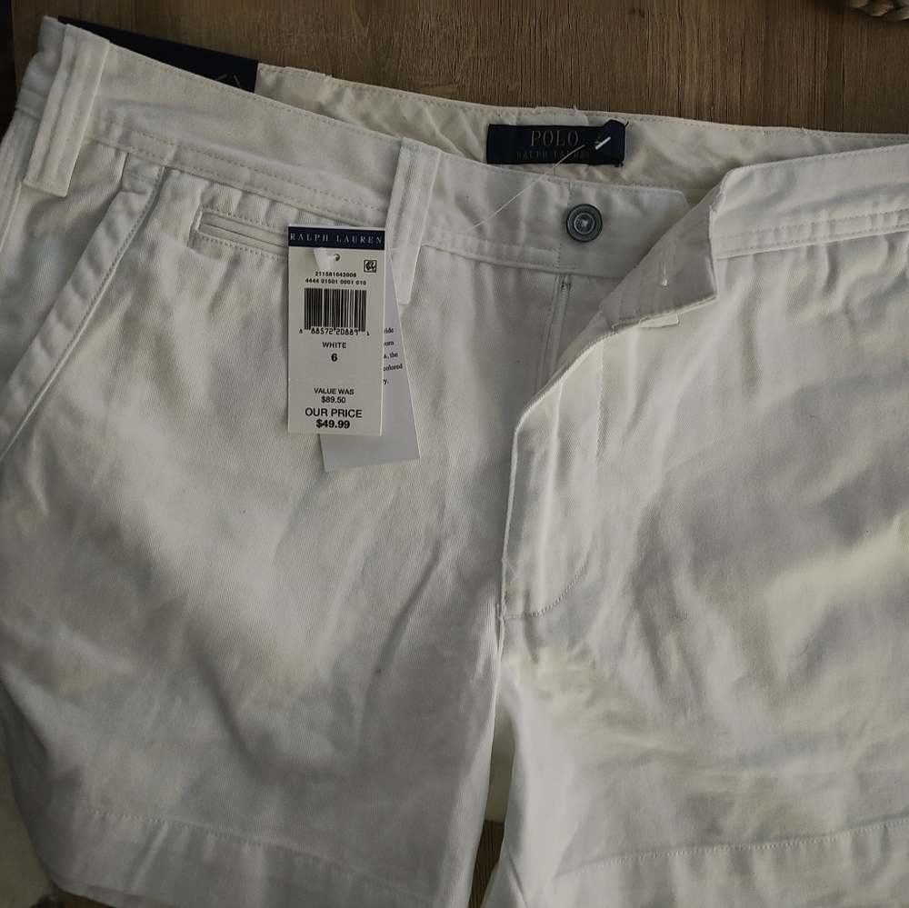White Polo Ralph Lauren Chino shorts